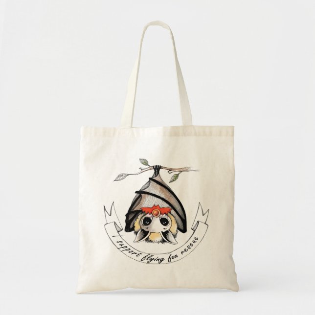 Tote Bag Je soutiens la délivrance de vol-renard (Devant)
