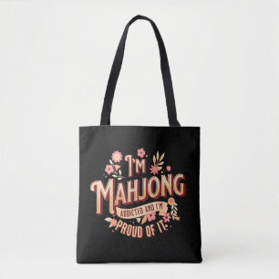 Tote Bag Je suis accro à Mahjong Funny Mahjong