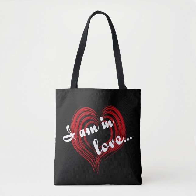 Tote Bag Je suis amoureux... (Devant)