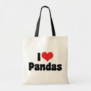 Tote Bag Je suis amoureux des pandas au cœur - Amateur de p