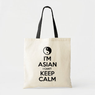 Tote Bag Je suis asiatique, je ne peux pas garder le calme