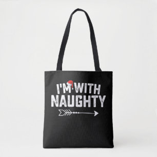 Tote Bag Je suis avec des couples coquins de Noël