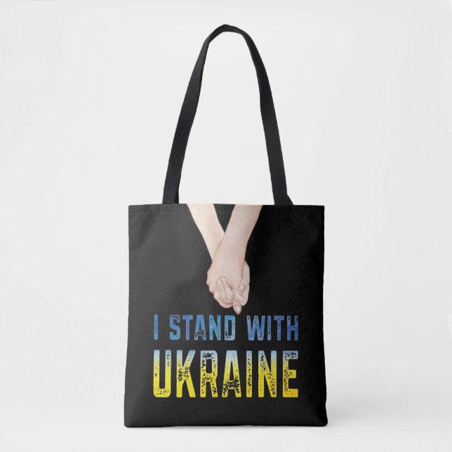 Tote Bag Je Suis Avec La Chemise Ukrainienne Soutenez Le Dr (Devant)