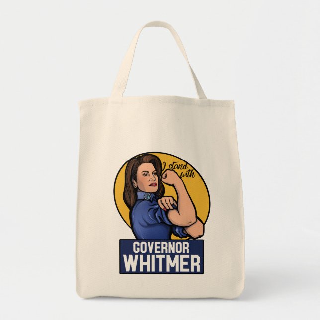 Tote Bag Je suis avec le gouverneur Whitmer (Devant)