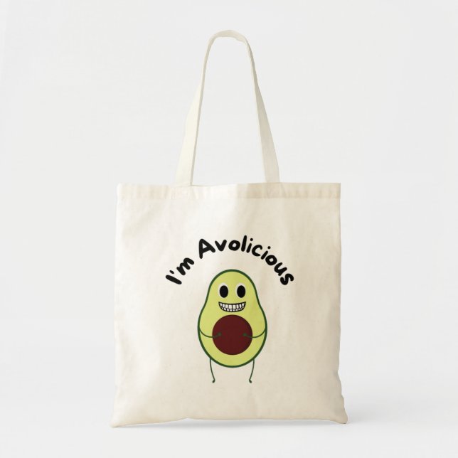 Tote Bag Je suis Avolicious - Funny Fruit Pun (Devant)