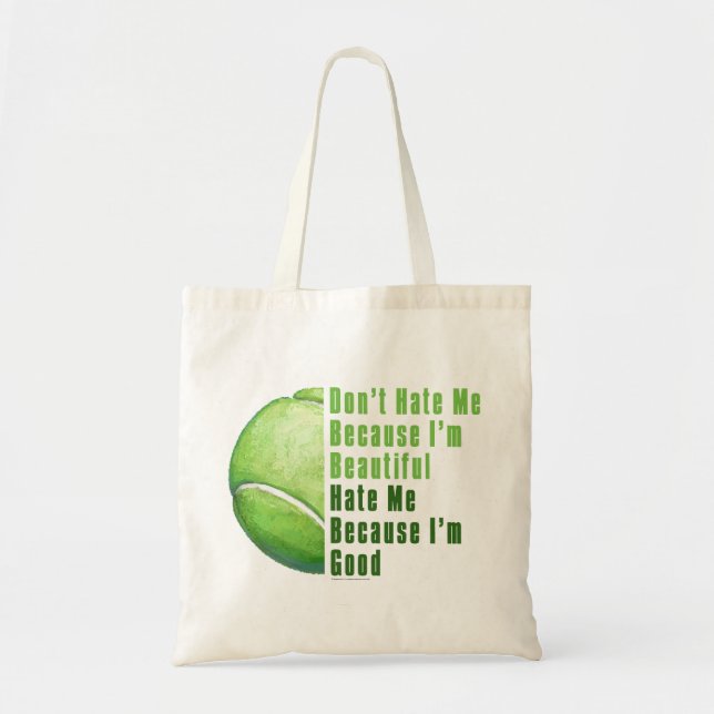 Tote Bag Je Suis Beau Je Suis Bon Bal De Tennis (Devant)