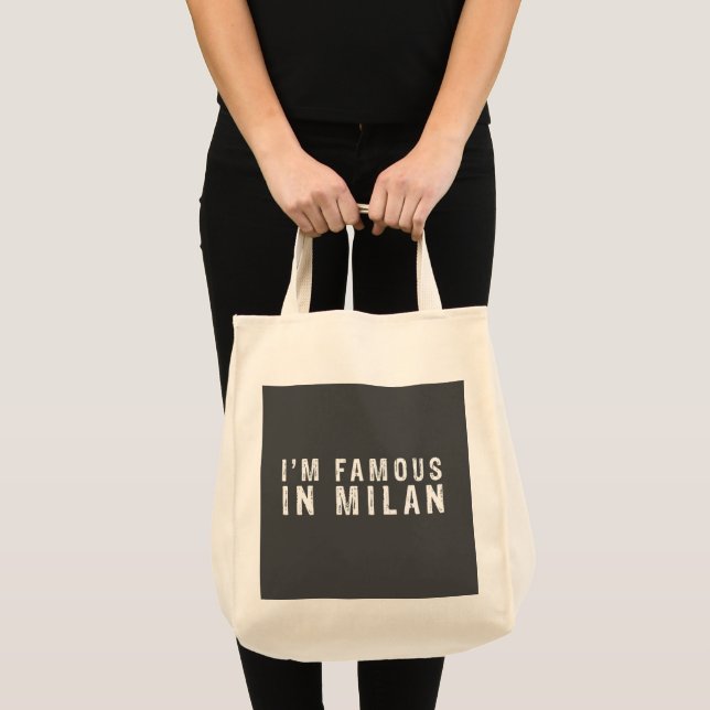 Tote Bag Je suis célèbre à Milan (Devant (produit))