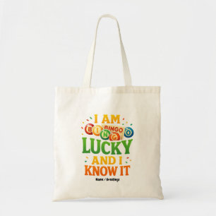 Tote Bag Je suis chanceux et je le sais drôle Bingo Idée ca