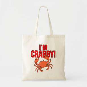 Tote Bag Je suis Crabby Crabes Fruits de mer Crabe Crabe Cr
