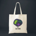Tote Bag Je suis Culturé Funny Bacteria Pun<br><div class="desc">Je suis Culturé Funny Bacteria Pun comporte un tas de bactéries mignonnes. Funny Pun cadeau pour la famille et les amis qui aiment faire des puns de bactéries cultivées.</div>
