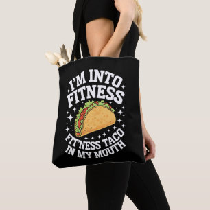 Tote Bag Je suis dans le fitness Fitness Taco dans ma bouch