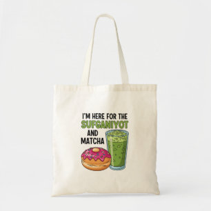 Tote Bag Je suis ici pour Sufganiyot et Matcha Hanoukka jui