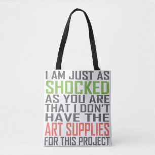 Tote Bag Je suis juste comme (des approvisionnements d'art)