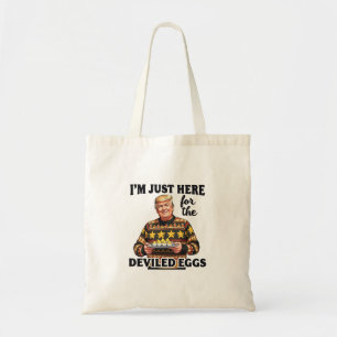 Tote Bag Je suis juste ici pour Trump aux oeufs dévités
