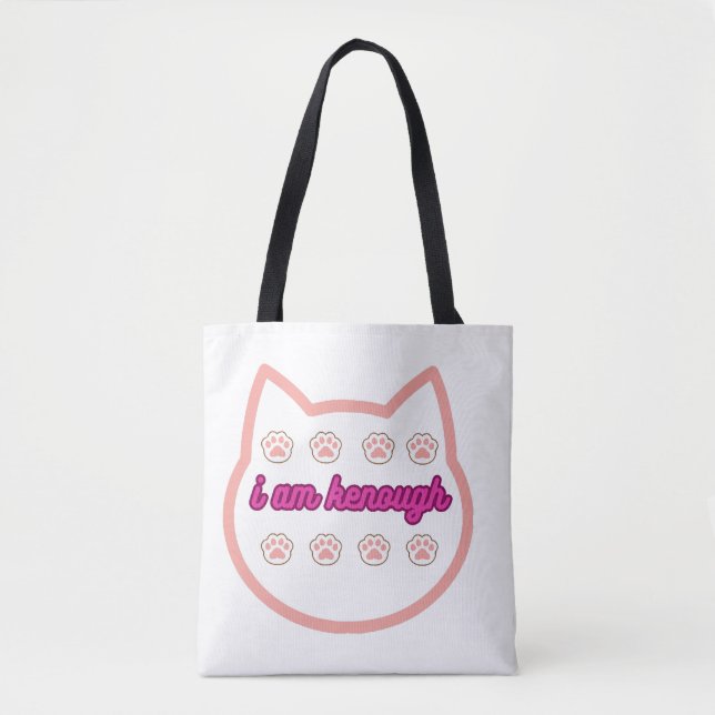 Tote Bag Je suis kassez t-shert cat (Devant)