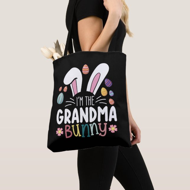 Tote Bag Je suis La Famille de Pâques Bunny Bunny de grand- (De près)