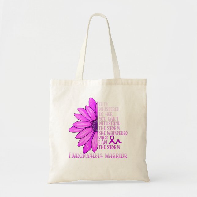 Tote Bag Je Suis La Tempête De La Fibromyalgie Sensibilisat (Devant)