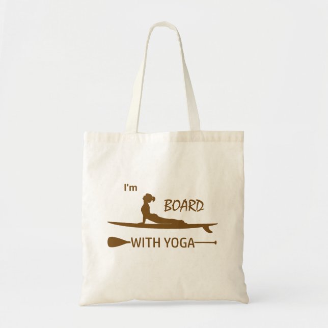Tote Bag Je suis le conseil d'administration avec le yoga (Devant)