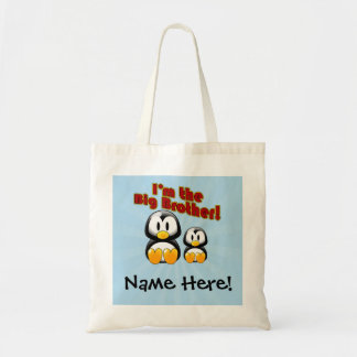 Tote Bag Je suis le frère, 2 pingouins