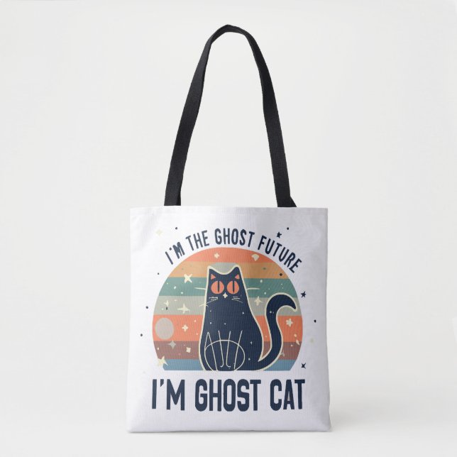 TOTE BAG JE SUIS LE FUTUR FANTÔME, CHAT FANTÔME (Devant)