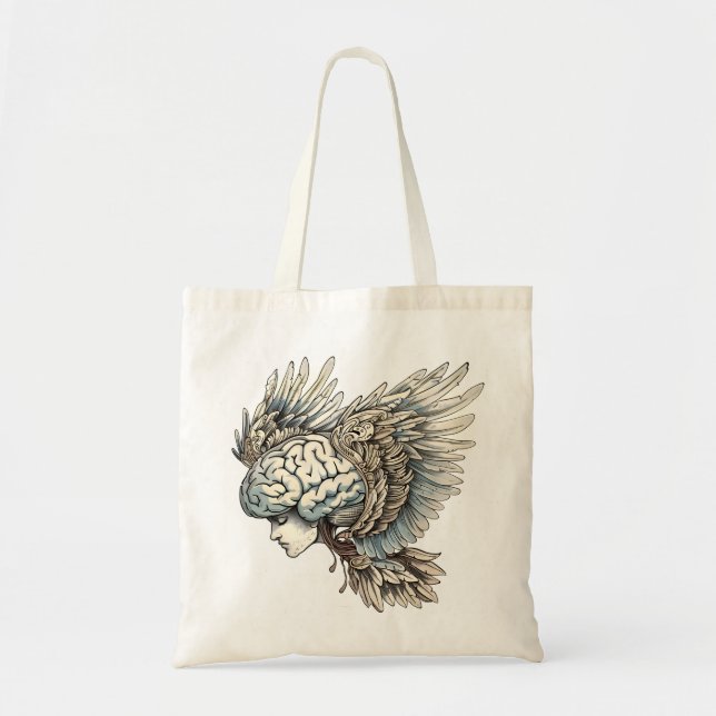Tote Bag Je suis plein de pensées volantes (Devant)