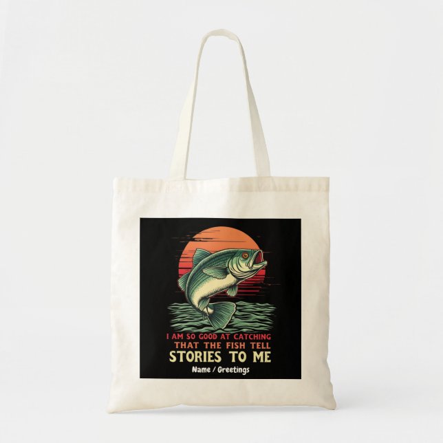Tote Bag Je suis si doué pour attraper des poissons (Devant)