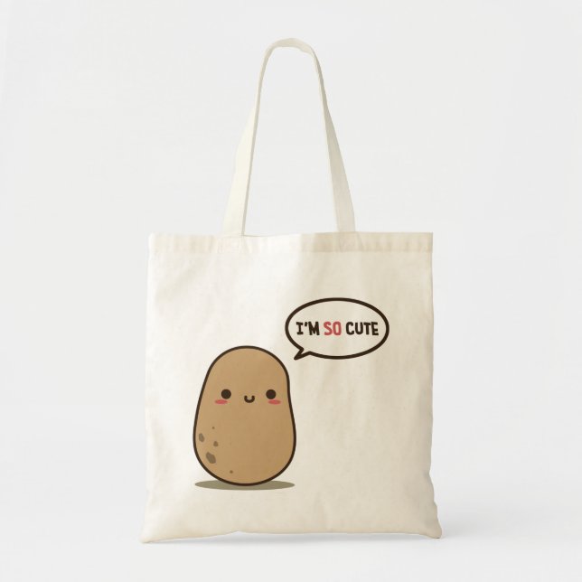 Tote Bag Je suis si mignonne patate (Devant)