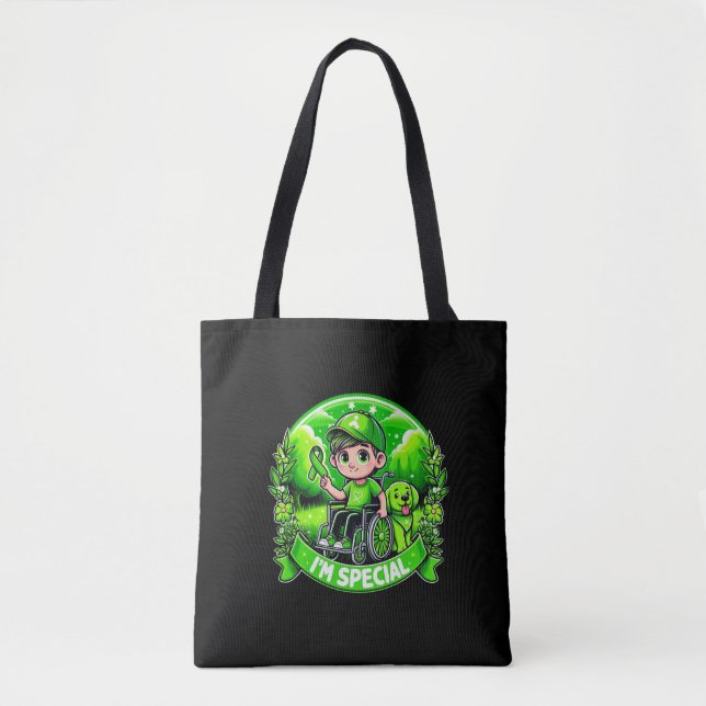 Tote Bag 🌟 Je suis spécial - Conception de sensibilisation (Devant)