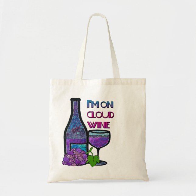 Tote Bag Je suis sur Cloud Wine (Devant)