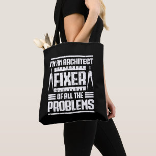 Tote Bag Je suis un architecte réparateur de tous les probl