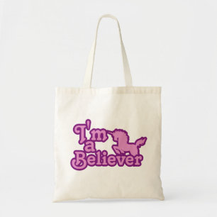 Tote Bag Je suis un croyant en licornes