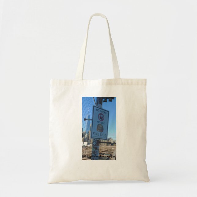 Tote Bag Je suis un Newyorkais véritable (Devant)