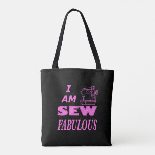 Tote Bag Je Suis Un Peu Fabrique En Noir Et Rose