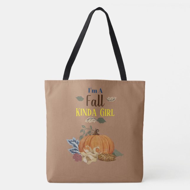Tote Bag Je suis une fille d'automne (Devant)