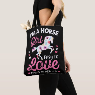 Tote Bag Je suis une fille de cheval facile à aimer diffici