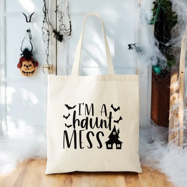 Tote Bag Je suis une Haunt Mess Funny Womens Halloween (Créateur téléchargé)