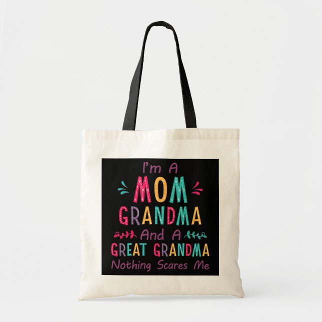 Tote Bag Je suis une maman grand grand-mère rien (Devant)