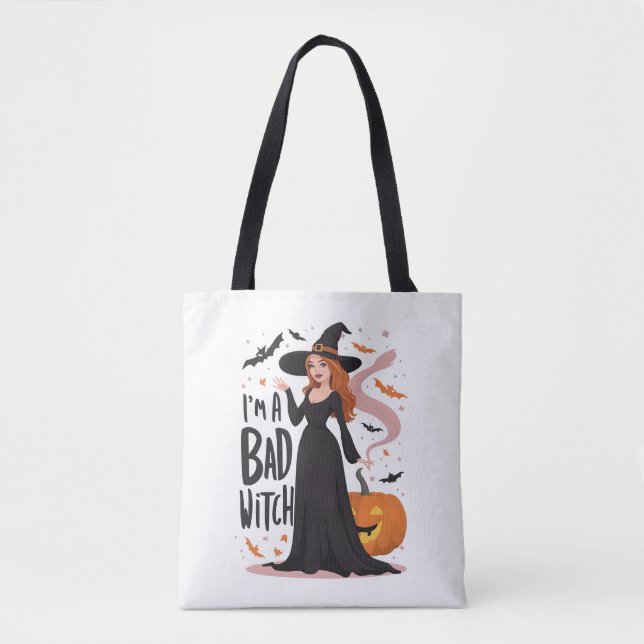 Tote Bag Je suis une mauvaise sorcière (Devant)