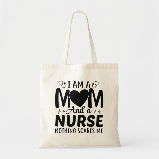 Tote Bag Je Suis Une Mère Et Une Infirmière (Devant)