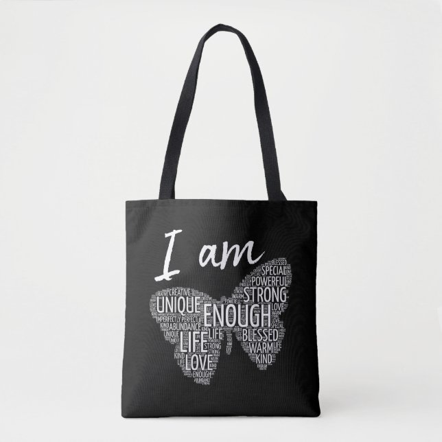 Tote Bag Je Suis Unique Loi Forte d'Attraction Affirmation  (Devant)