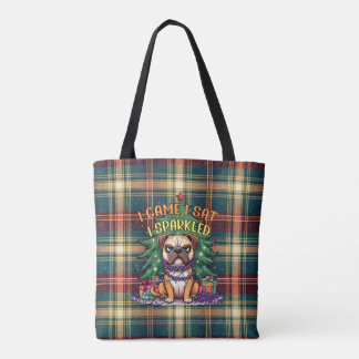 Tote Bag Je suis venu, je me suis assis, j'ai brillé Funny 