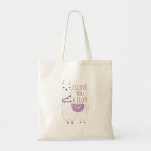 Tote Bag Je t'aime beaucoup - Drôle Llama