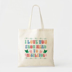 Tote Bag Je t'aime de la tête à la métisse, Noël drôle
