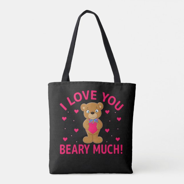 Tote Bag Je T'Aime Faire Beaucoup De Teddy Bear (Dos)