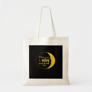 Tote Bag Je t'aime jusqu'à la lune et retour Croissant de l