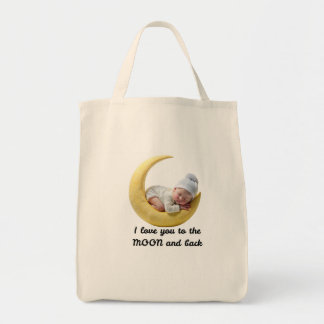 Tote Bag Je t'aime jusqu'à la lune et retour T-shirt – Baby