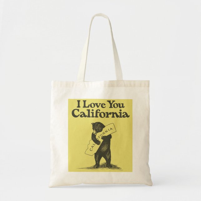 Tote Bag Je t'aime la Californie (Devant)