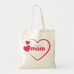 Tote Bag Je t'aime maman, cadeau de fête des mères, pour ma