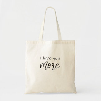 Tote Bag Je t'aime plus dis-le tout le temps Amour souriant