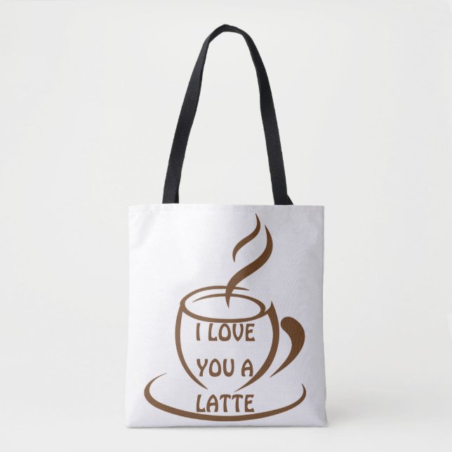 Tote Bag Je t'aime un design romantique récent (Devant)